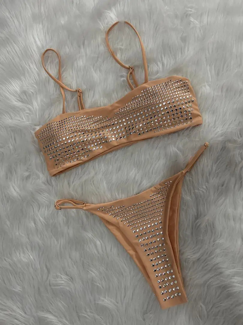 Luxury Rhinestone Micro Bikini Set