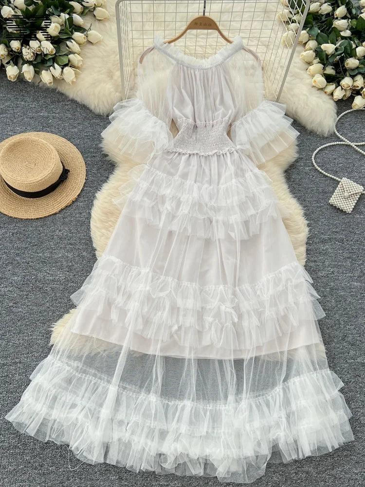Elegant Mesh Cake Dress