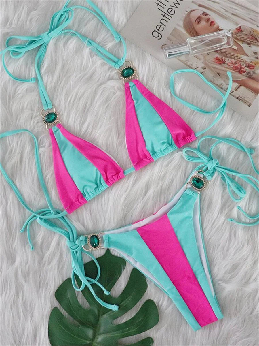 Sexy Rhinestones Bikini