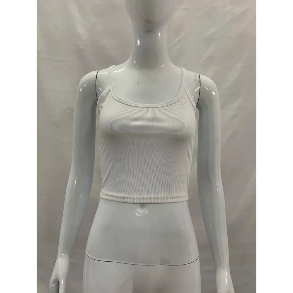U Neck Crop Tank Top