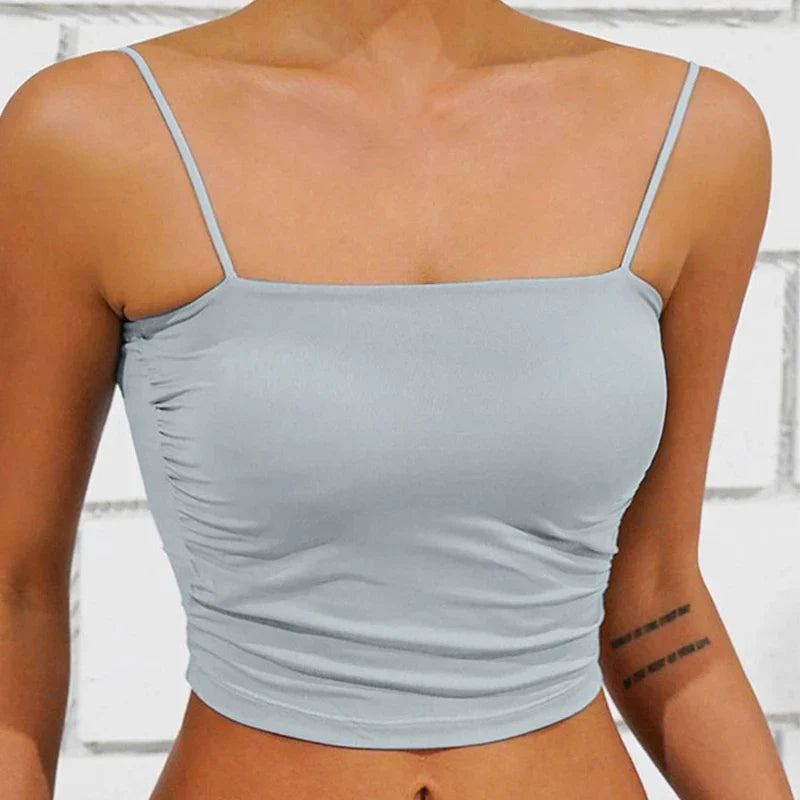 New Streetwear Versatile Casual Slim Crop Top