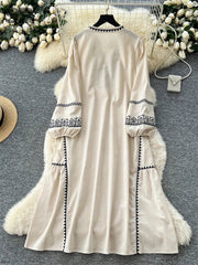 Casual Embroidered Loose Dress