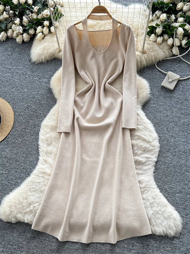 Senior Halter Knit Dress