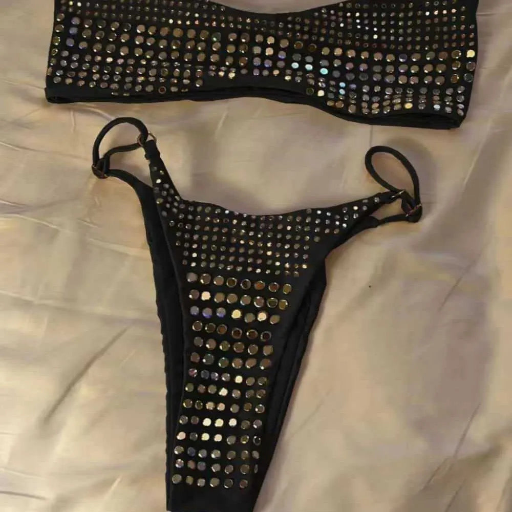 Luxury Rhinestone Micro Bikini Set