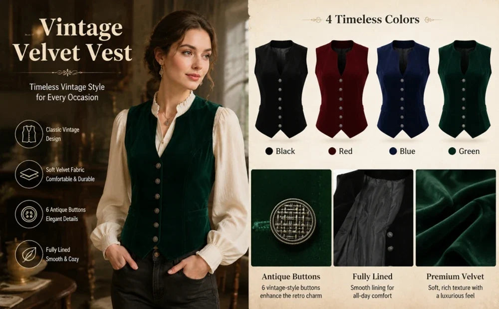 Vintage Velvet Vest
