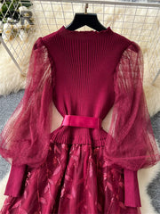 Autumn Embroidery Party Evening Dress