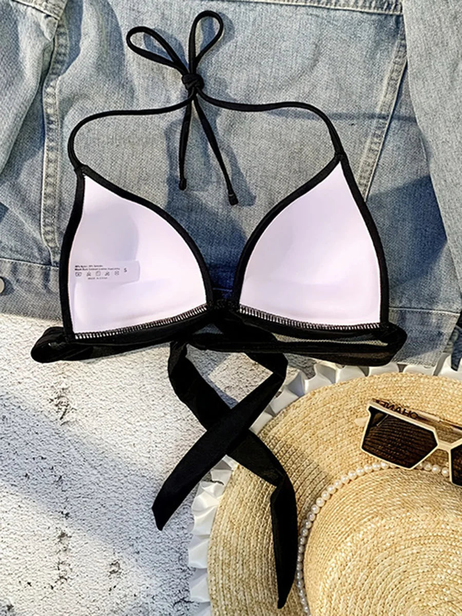 XS - XL Sexy Push Up Bra Cup Halter Bikini