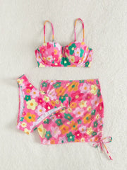Sexy Shell Push Up 3 Piece Bikini Set