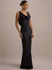 Satin Elegant Maxi Evening Dress