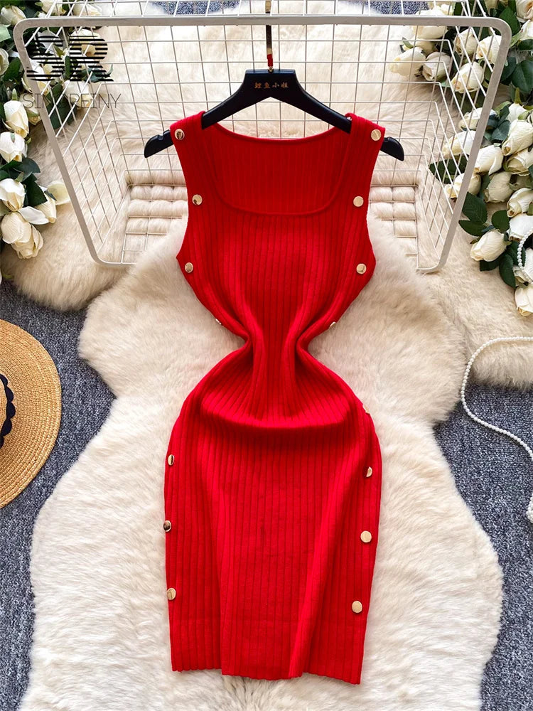 Chic Knitting Pencil Dress