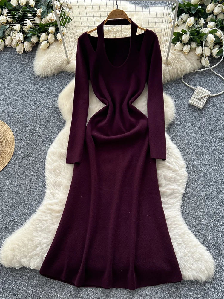 Senior Halter Knit Dress