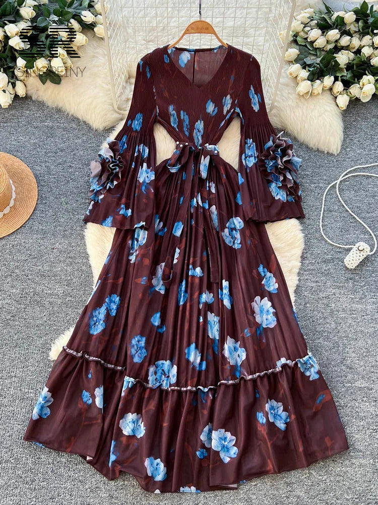 Vacation Artistic Print Dress