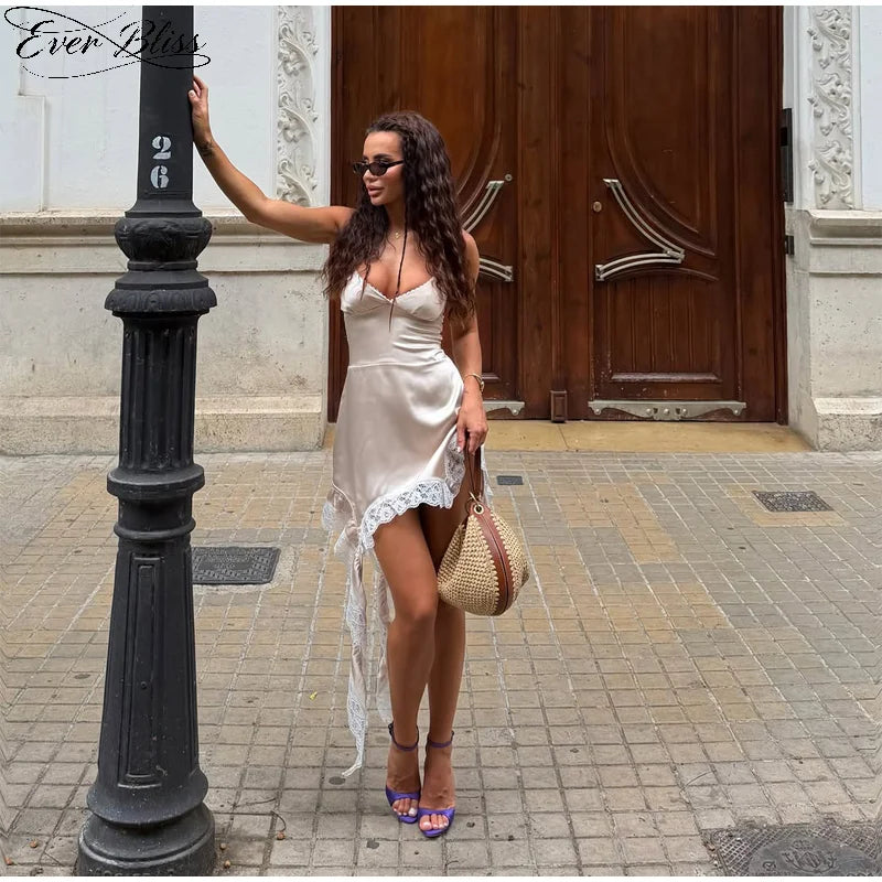 New Champagne Satin Slip Dress