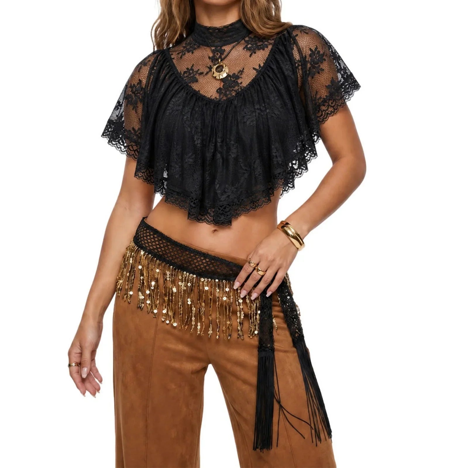 Lamuusaa y2k Coquette Crop Tops