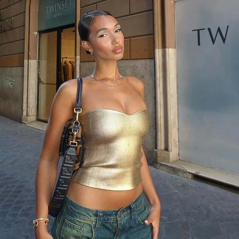 Strapless Backless Sexy Crop Top