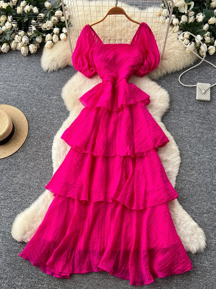 Holiday Flowy Cake Dress