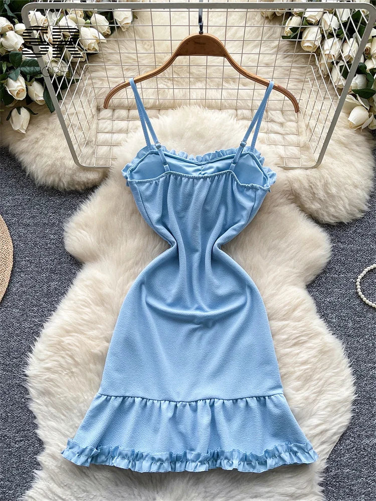 Spaghetti Strap Party Short Dress
