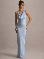 Satin Elegant Maxi Evening Dress