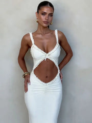 Hollow Out Backless Long Dress