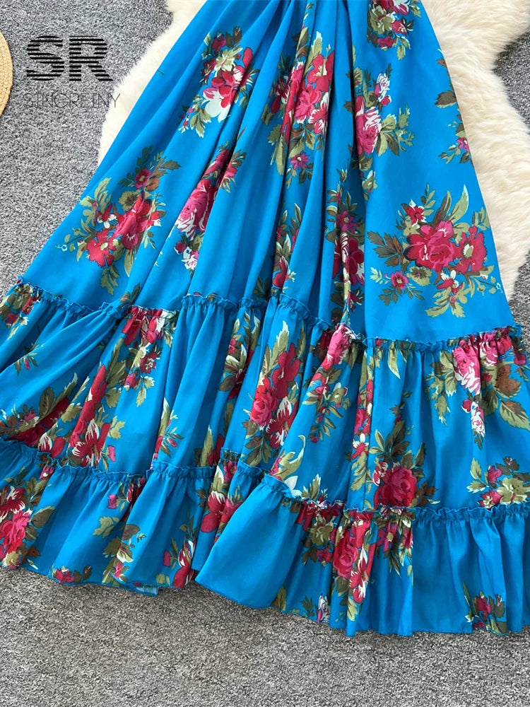 Floral Print Bohemian Dress