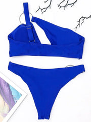 Asymmetric One Shoulder Cut Out Bikini
