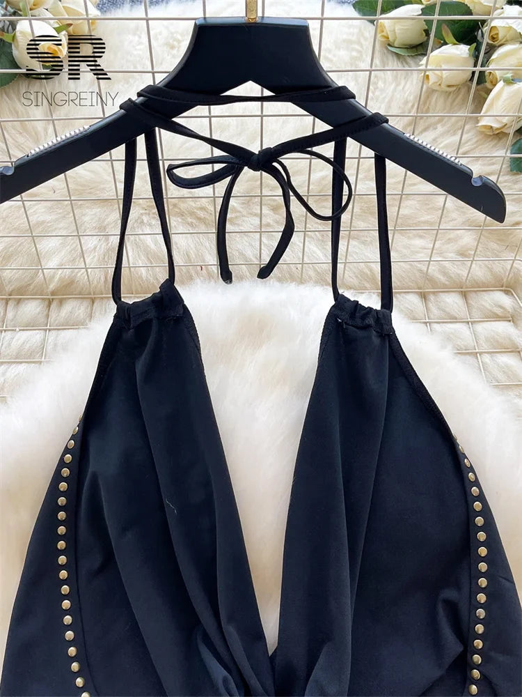 Sexy Rivet Mini Dress