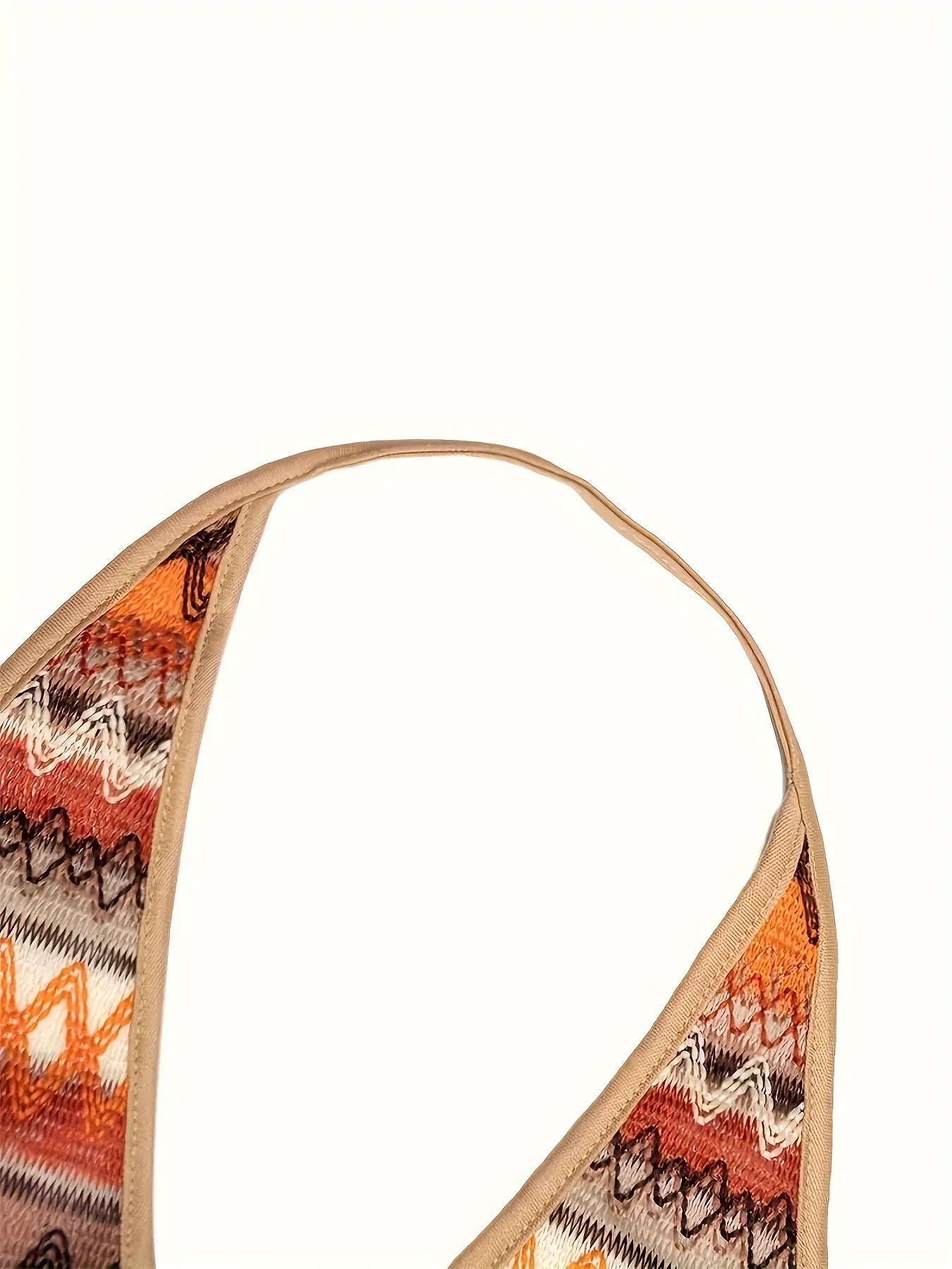 Boho Geometric Print Halter Crop Top