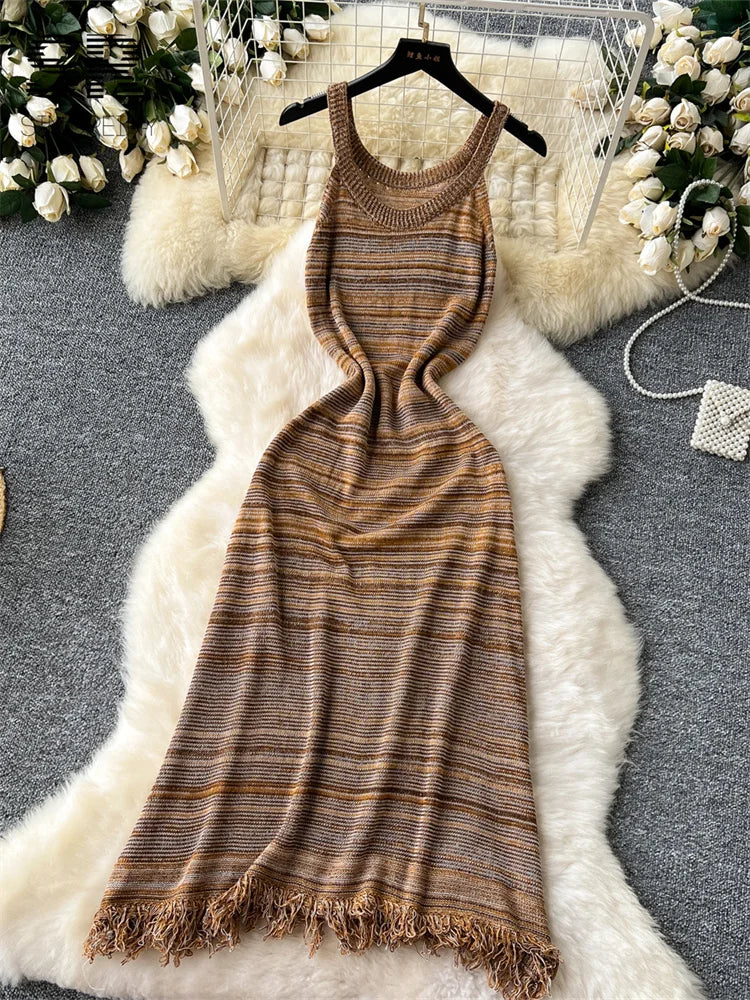 Bohemian Vintage Knitting Dress