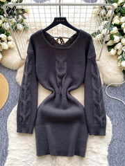 Twist Drill Knitted Dress