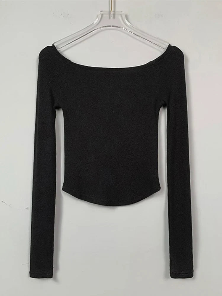 Sexy Slash Neck T Shirt
