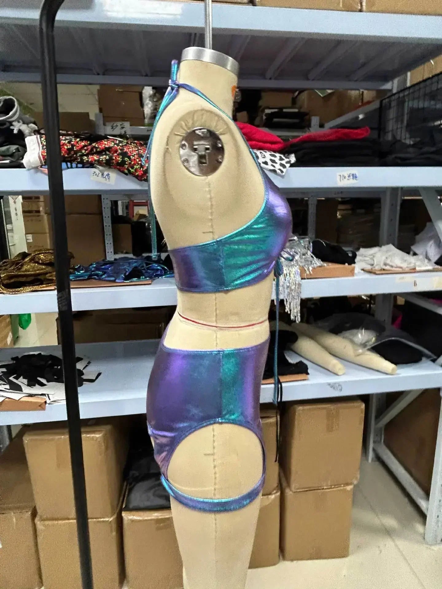 Sexy Blue Laser Bikini Set