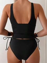 Vintage Black Two Piece Swimsuit