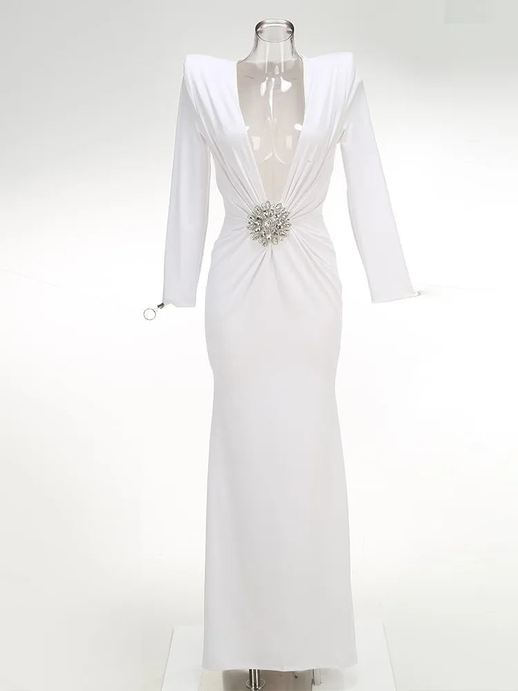 Guest Wedding party Gowns Black Maxi Dress