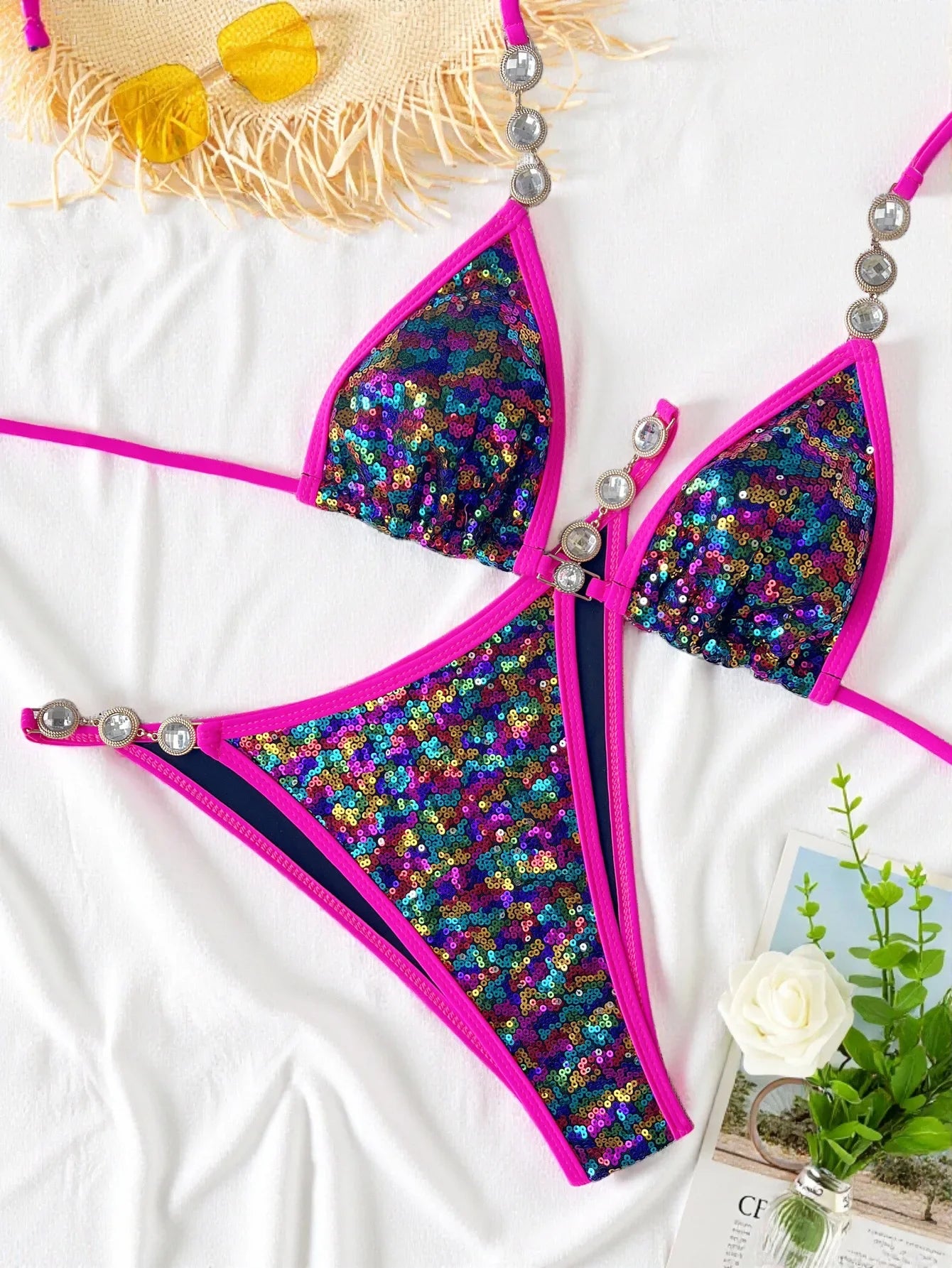New Luxury Rhinestones Bikini Set