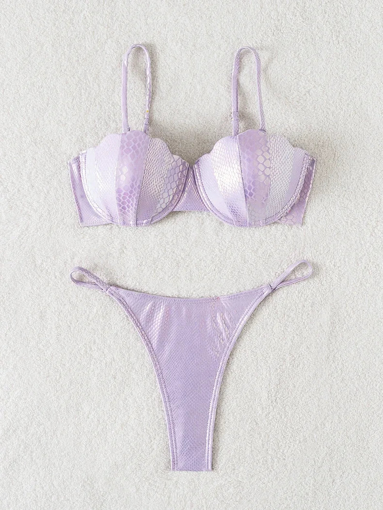 Sexy Shell Underwire Bikini Set