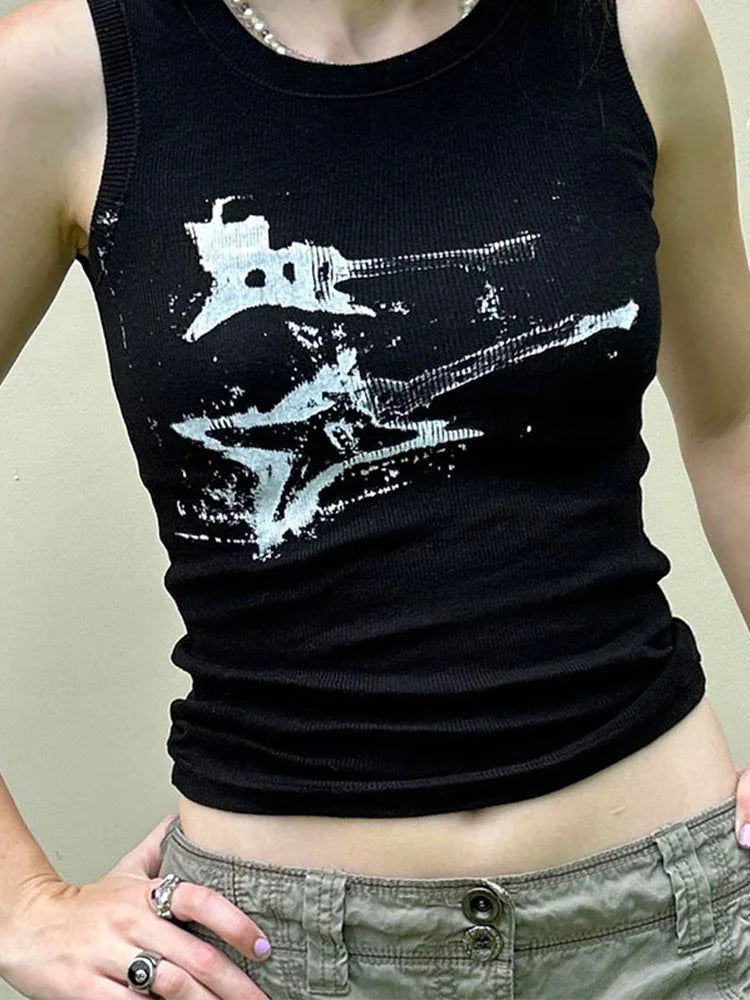 Women's Y2K Casual Ribbed Sleeveless Tank Top