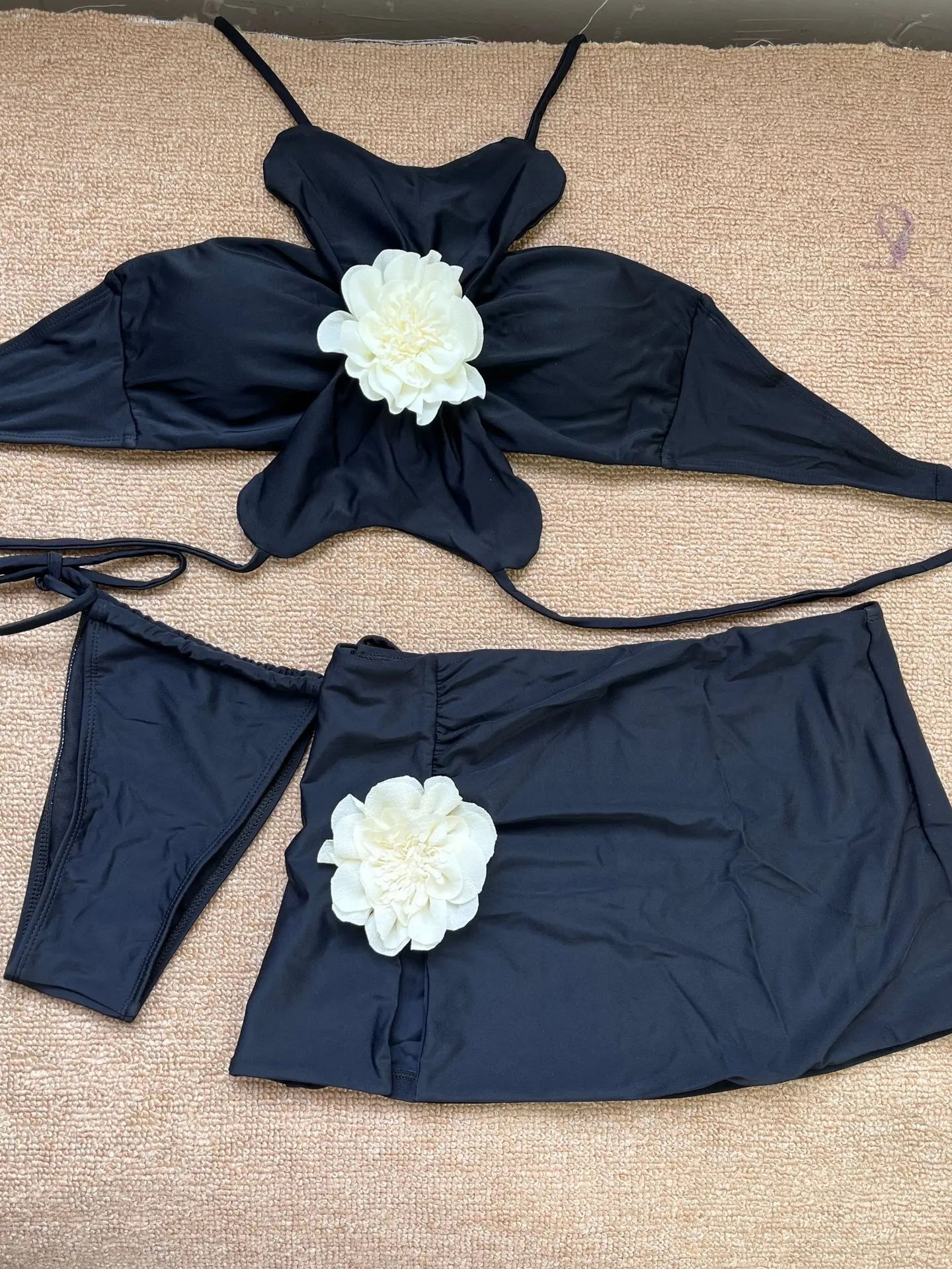 Sexy Green 3D Floral Bikini