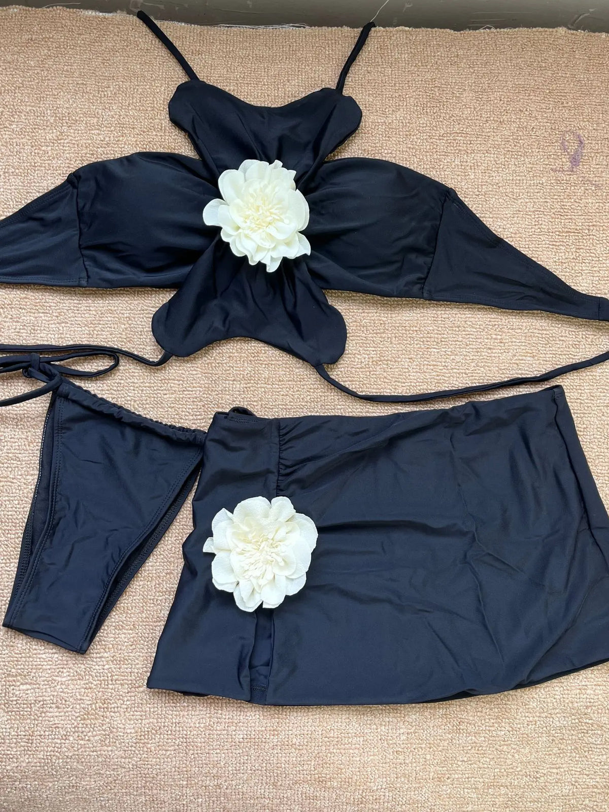 Sexy Green 3D Floral Bikini