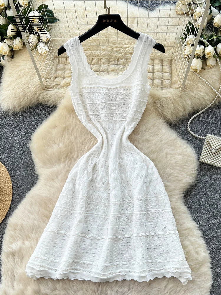 Hollow Out Knit Dress