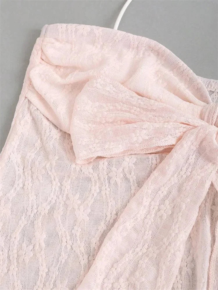 Bow knot Lace Halter Top