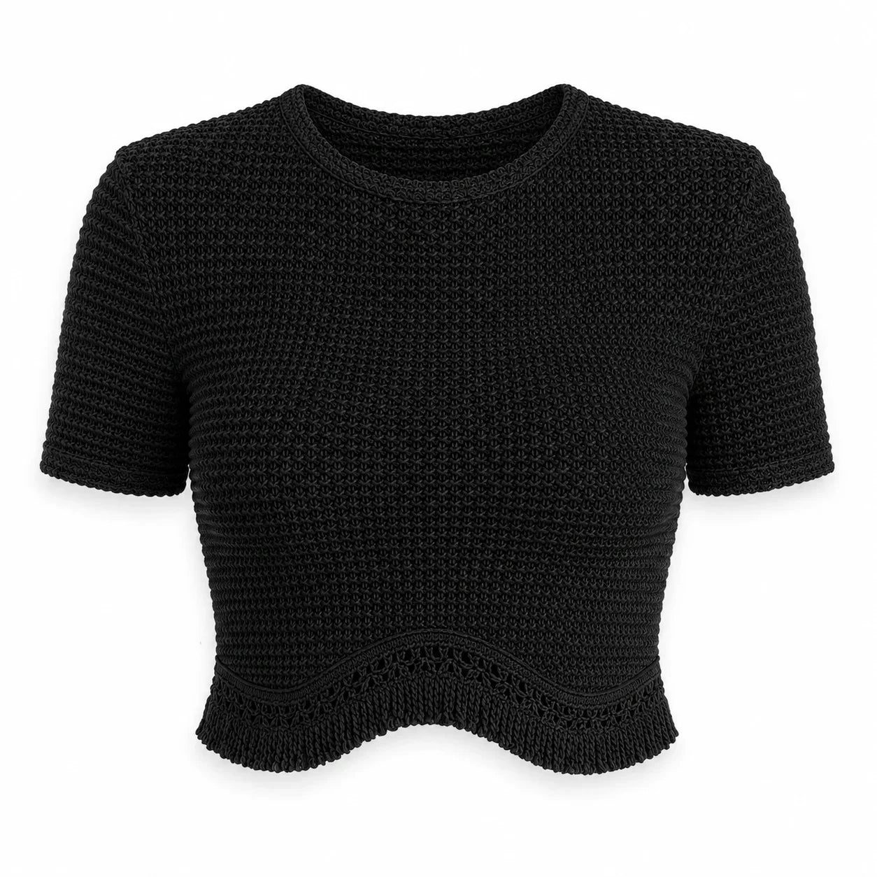EOENKKY Crochet Style Crop Top