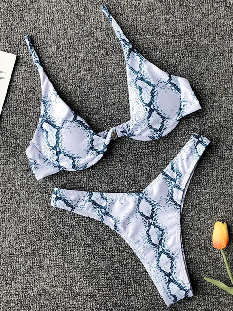 High Cut V-bar Underwired Bikini