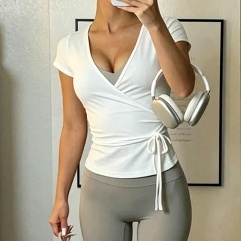 Y2K Wrap Crop Top