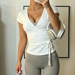 Y2K Wrap Crop Top