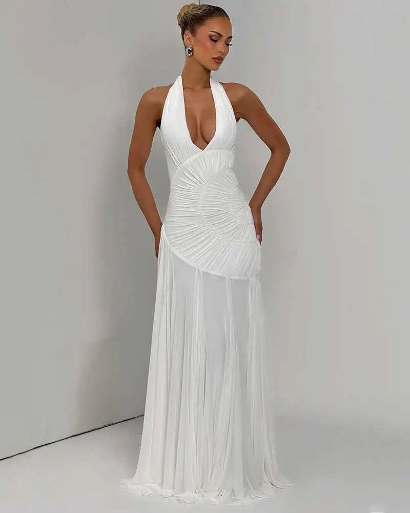Halter Sexy Bodycon Maxi Dress