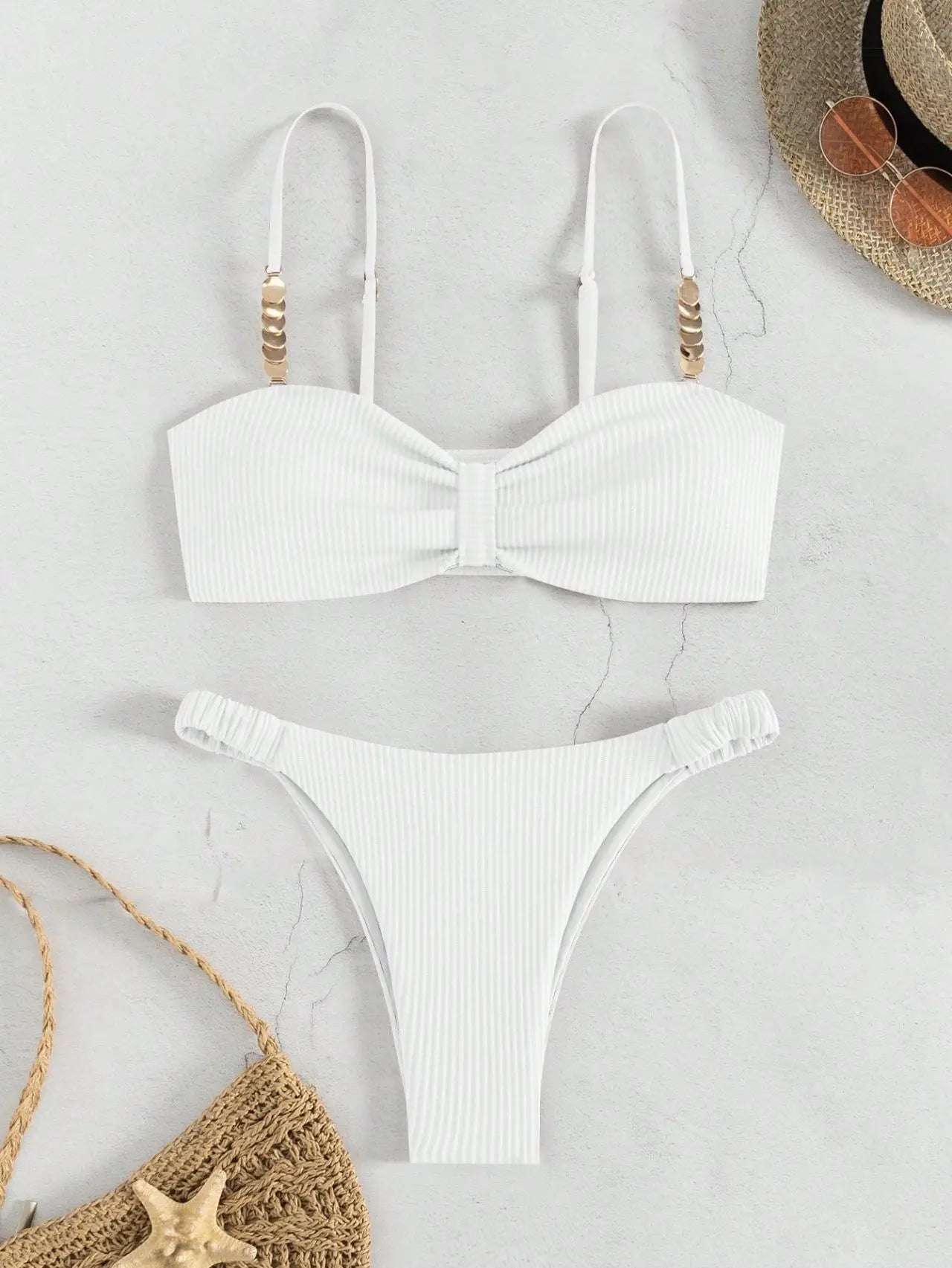 Sexy Front Bow Push Up Bikini Set
