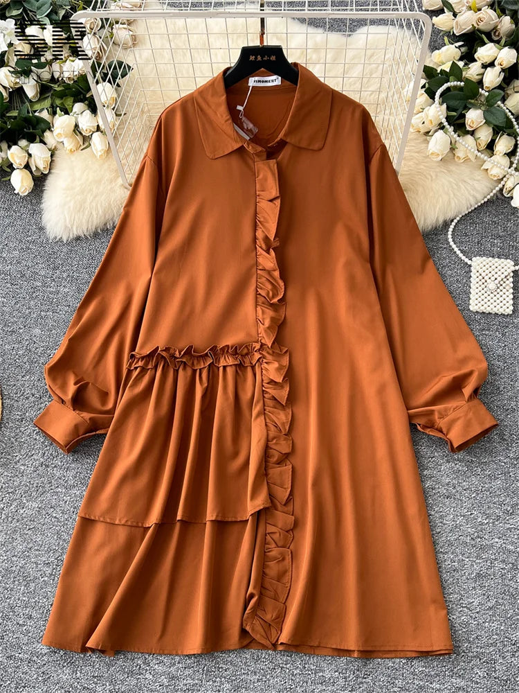 Autumn Casual Shirt Dress