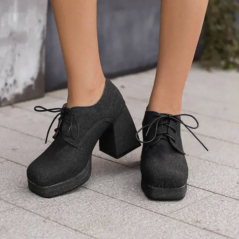 Simone Denim Heels