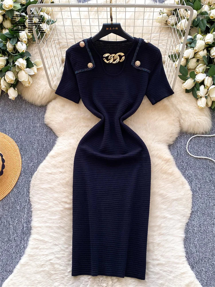 Vintage Knit Workwear Dress