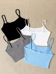 Casual Rib-Knit Camisole 4-Pack